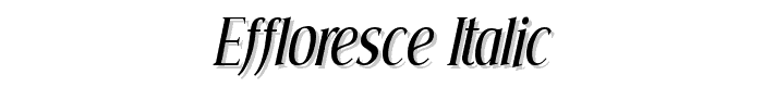Effloresce Italic font